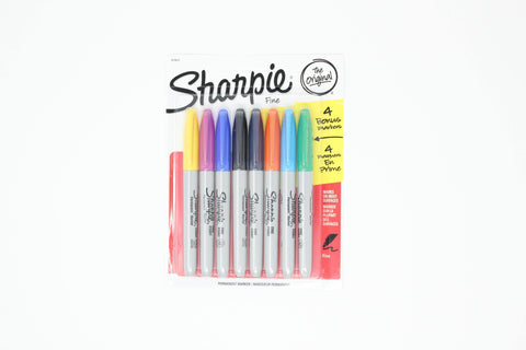 Sharpie Permanent marker 4+4 ct Original Fine Point, Assorted Color - KB School Supply