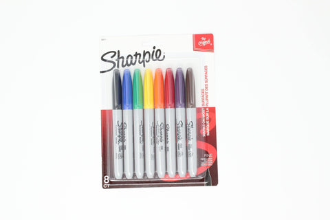 Sharpie Permanent marker 8 ct Original Fine Point, Assorted Color - KB School Supply