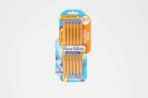 Paper Mate Sharp Writer Mechanical Pencils, 6 ct (5+1), 0.7 mm - KB School Supply