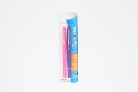 Flair, Felt Tip Pens 2 ct, M Pink, Purple - KB School Supply